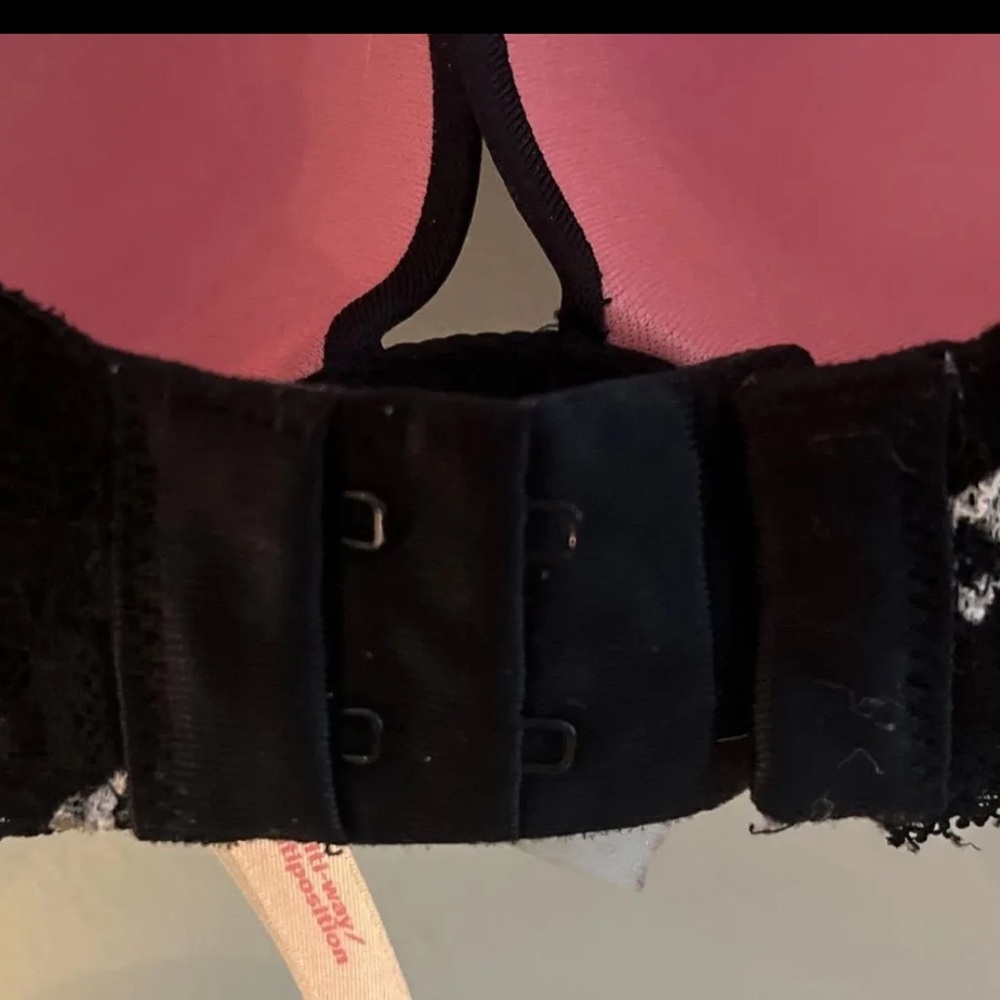 Pink Victoria’s Secret VS Date Plunge Push Up Multi-Way Adjustable 34D Bra Lace - Picture 6 of 8